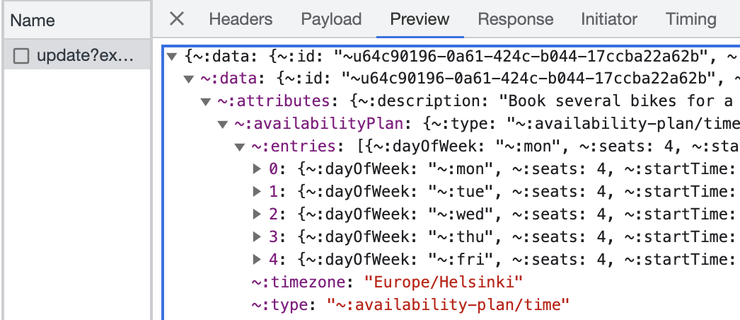 Seats saved to availability plan